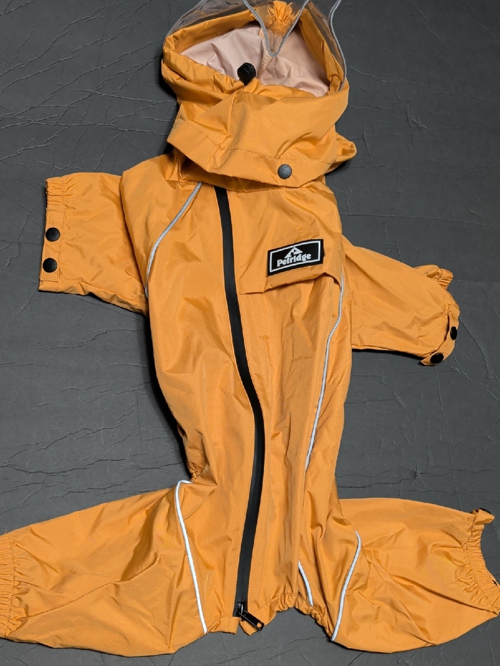 Petridge - Dog Raincoat Waterproof Windproof Coat with Reflective Trim